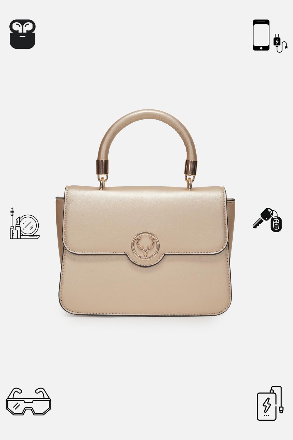 Women Beige Casual Handbag