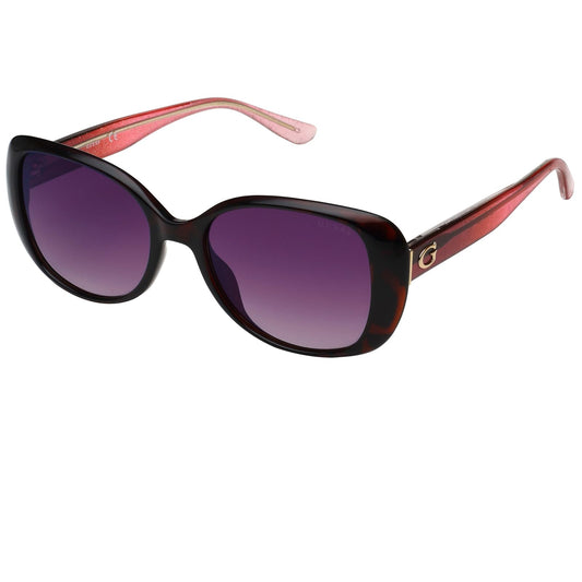 GUESS None Square Women's Sunglasses WOMEN S7554 52F 54 SUNGLASSES|54|BROWN GRADED Color Lens