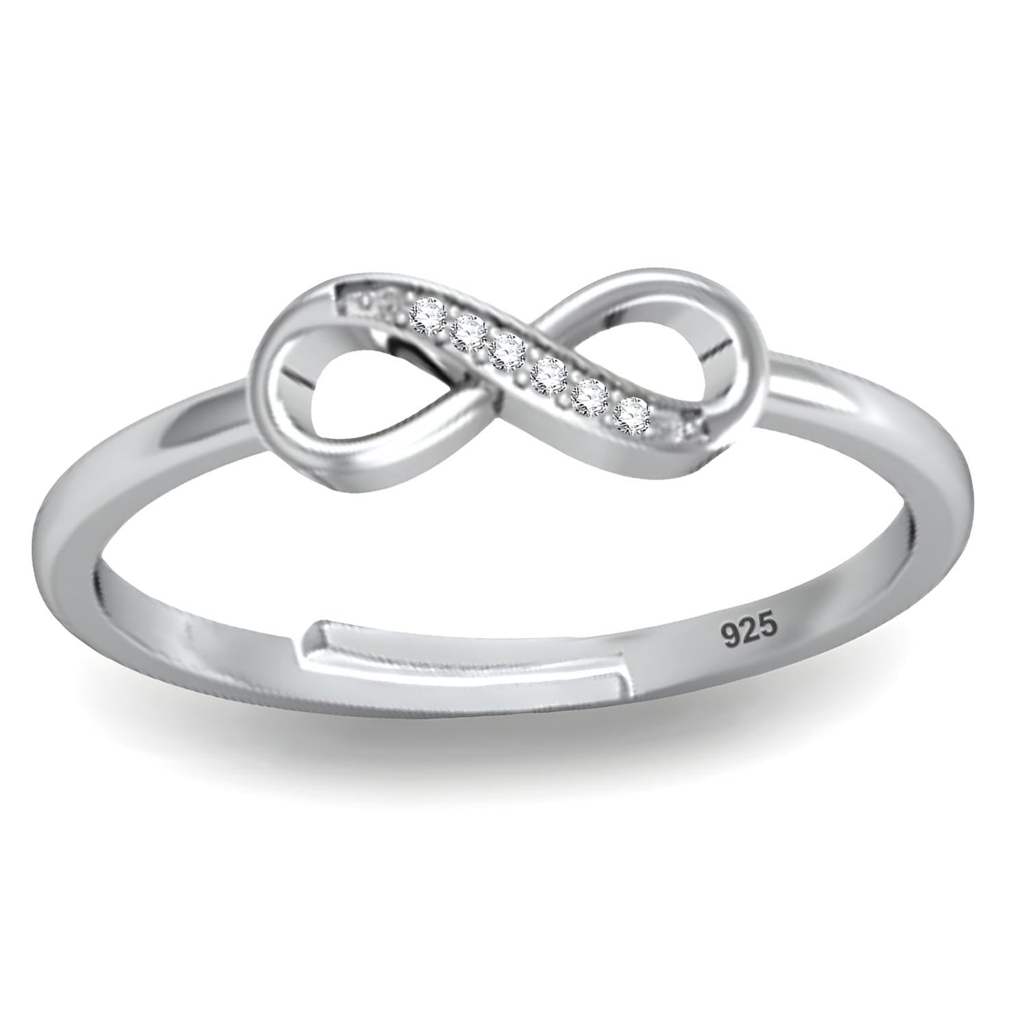 THE MARKETVILLA Pure 925 Sterling Silver Rings for Women, Infinity