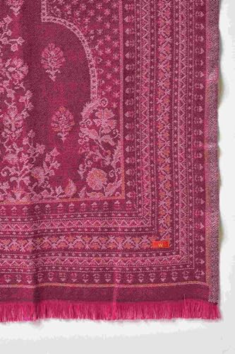 W for Woman Women Cotton Dark Green Acrylic Floral Print Dupatta, Free Size
