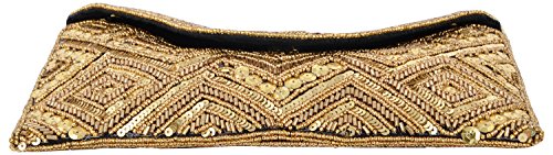 DUCHESS Women's Hand Embroidered Envelope Clutch -Bridal Ethnic Traditional Casual Purse/Clutch/Handbag (23 L x 2.5 W x 13H cm)