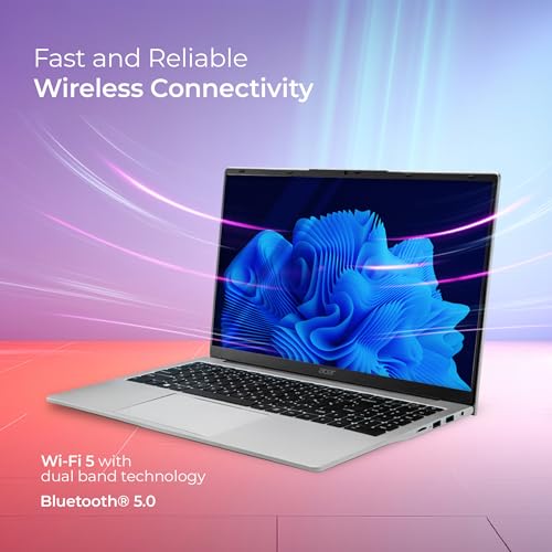 acer Aspire 3, Intel Pentium N6000, 12GB LPDDR4X RAM, 512GB SSD, HD, 15.6"/39.62cm, Windows 11 Home, Pure Silver, 1.5KG, A325-45, Thin and Light Laptop