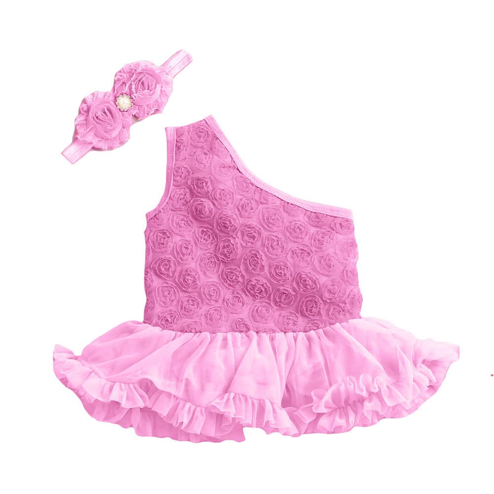 Hopscotch Baby Girls Cotton Blend Sleeveless Ruffle Embellished