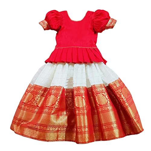 Wommaniya Impex Girls Lehenga Choli Ethnic Wear Embroidered Lehenga Choli