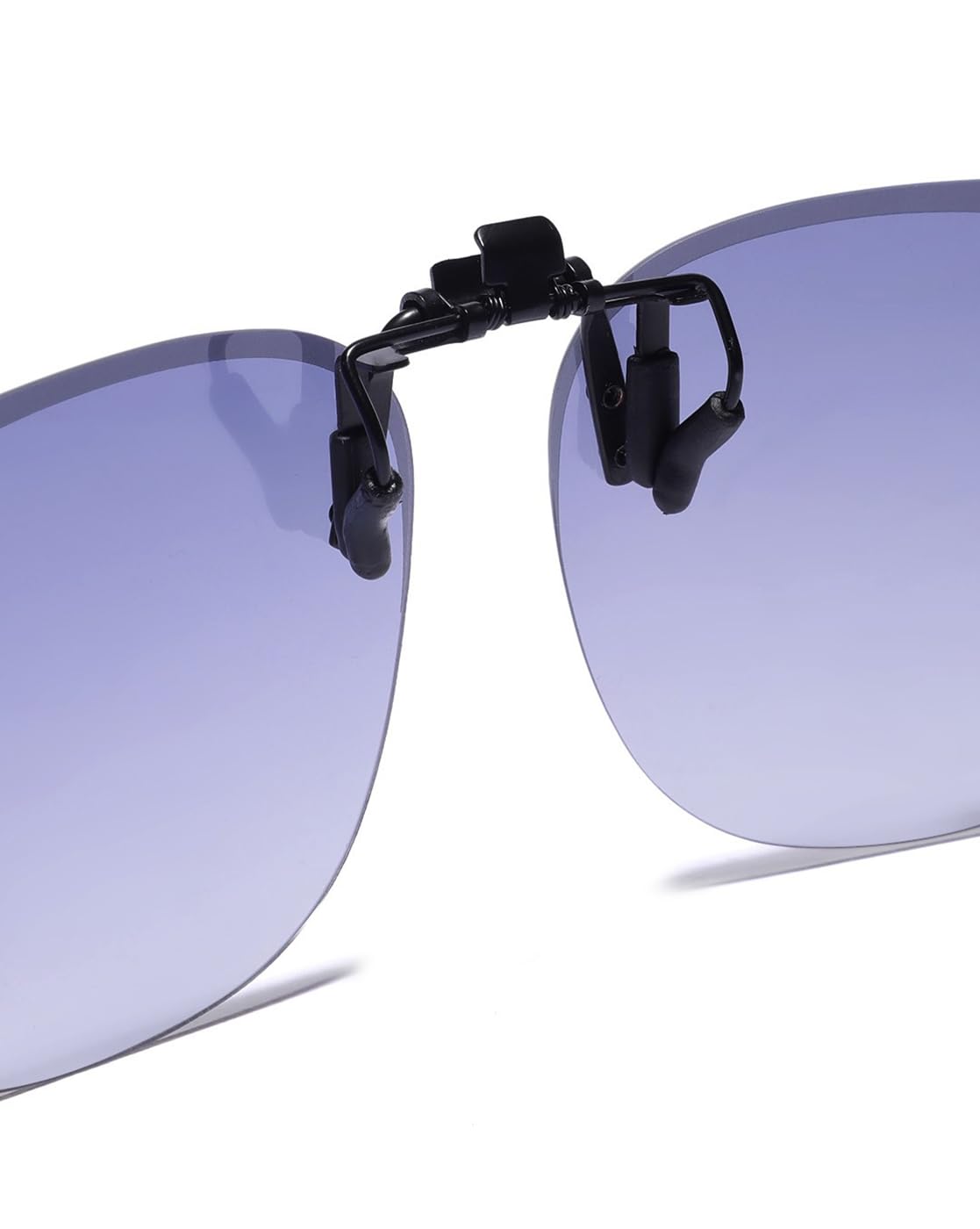 Carlton London Black & Grey Toned Polarised Lens Sunglass Clip for unisex
