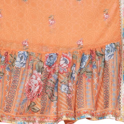 BIBA GIRL PRINTED STRAIGHT KID(KW5445_ORANGE_19)