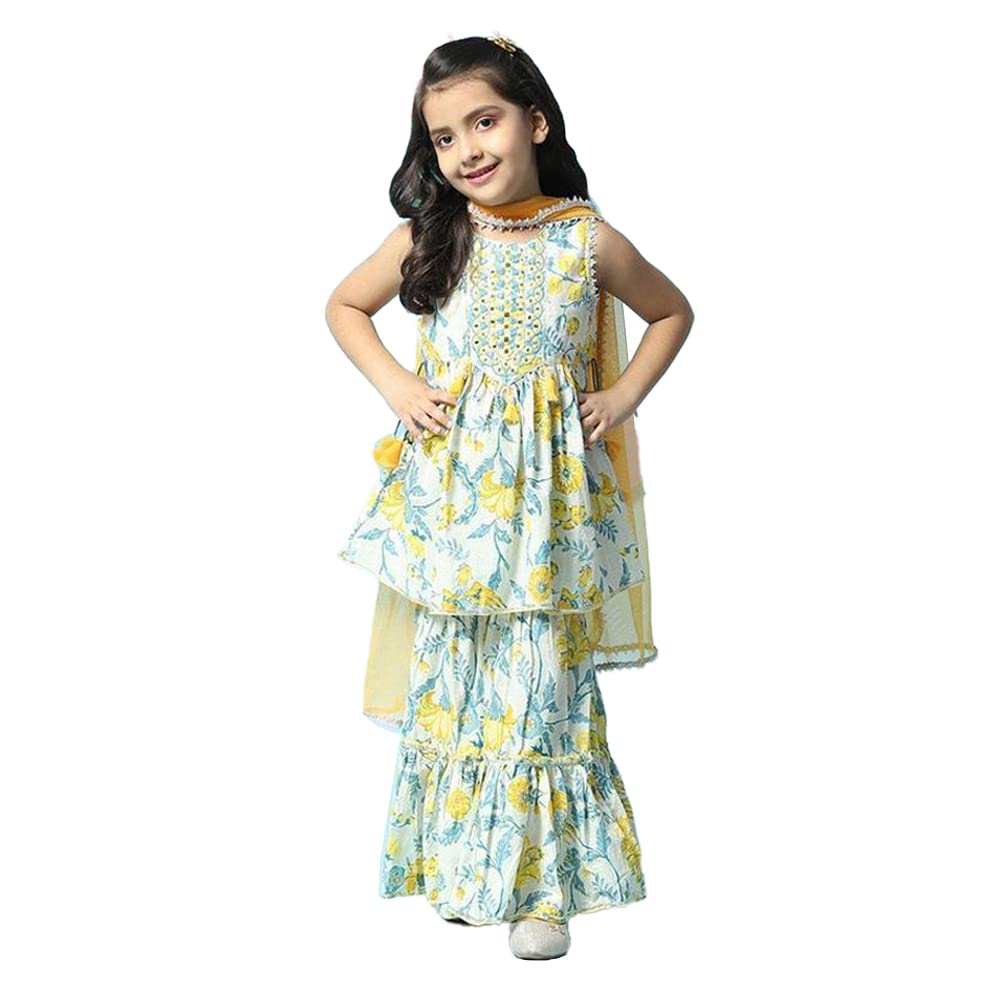 BIBA GIRL PRINTED RELAXED KID(KW5122_OFF WHITE/YELLOW_7)