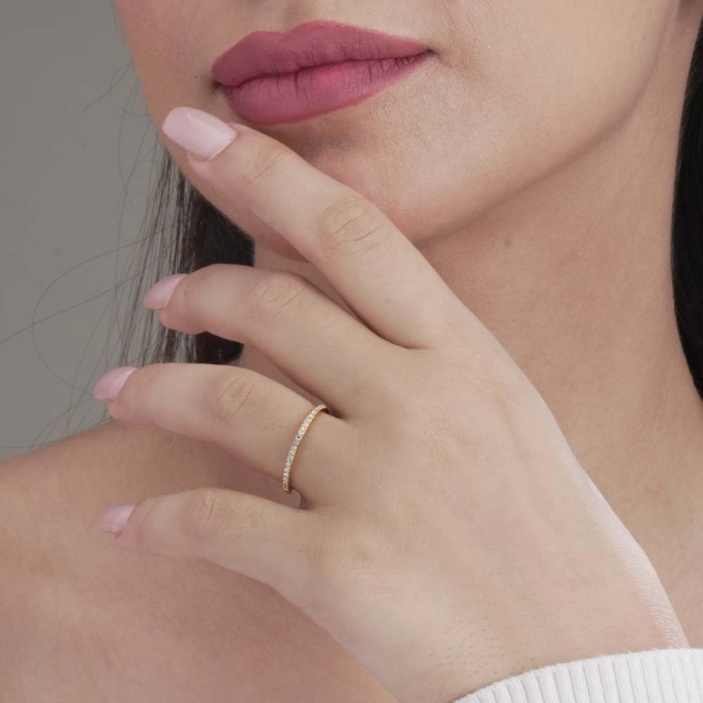 PALMONAS Sparkling Serenity Gold Ring for Womens - Waterproof & Anti-Tarnish