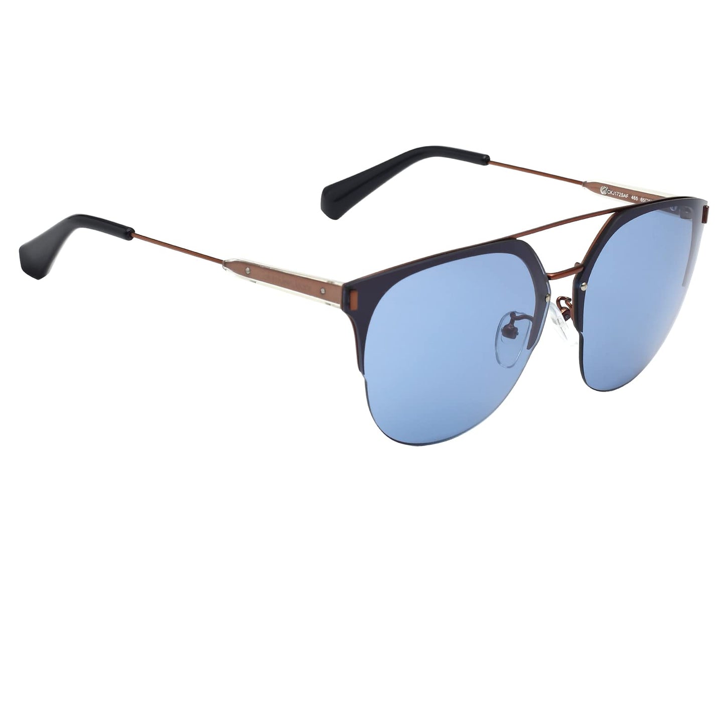 Calvin Klein Jeans Solid Butterfly Women Sunglasses - (CKJ 172SAF 465 65 |65| Blue Color Lens)
