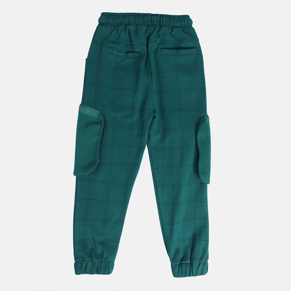 Hopscotch Boys Green Checkered Trackpants (2-3 Years)