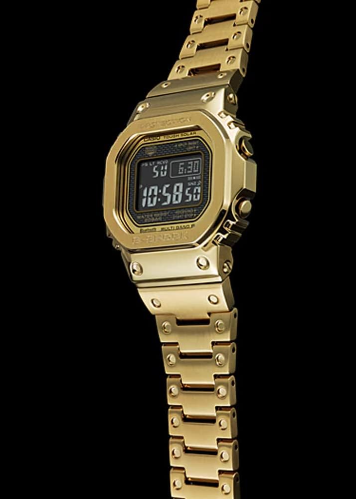 Casio G-Shock GMW-B5000GD-9DR Bluetooth Digital Black Dial Men Watch Gold Stainless Steel Strap (G902)