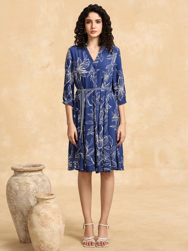 Kazo Fiore Mini Dress Blue