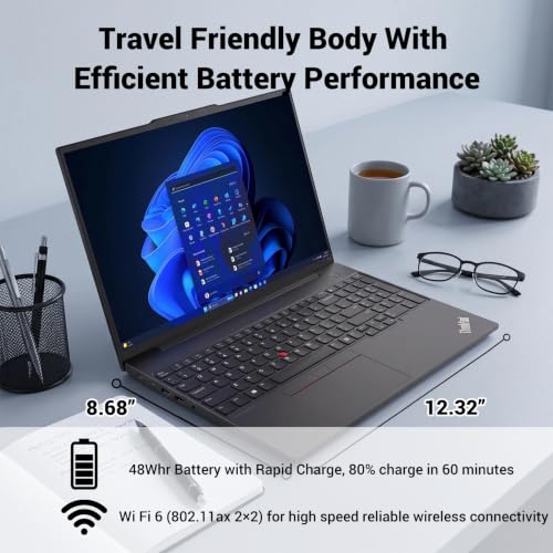 Lenovo ThinkPad E16 Business Laptop, AMD Ryzen 7 7735HS, 64GB DDR5 + 2TB
