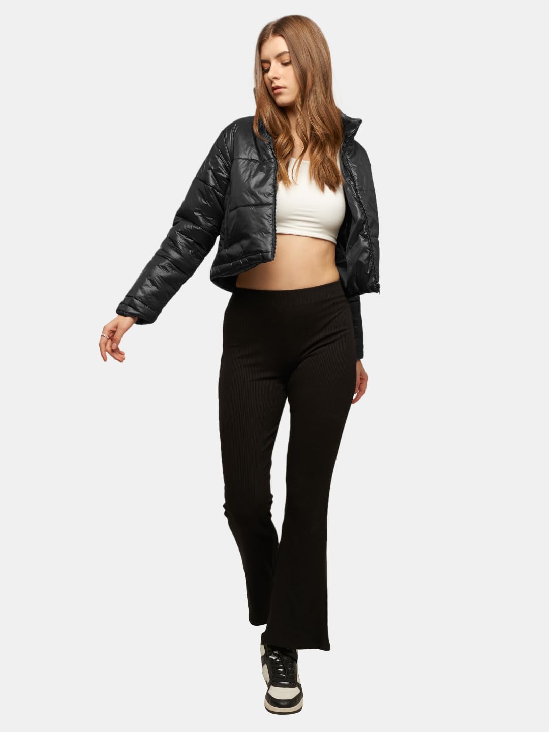 The Souled Store|SolidsBlack Women and Girl Jackets|Full Sleeve|Regular fit Solid| 100% Polyester Black Color Women Jackets