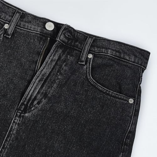 Tommy Hilfiger Cotton Black Solid Women Denim Skirt (M)