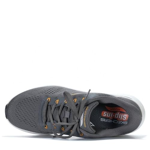 Skechers Arch FIT 2.0 - LESTUR Mens Casual Shoes (Charcoal/Yellow, UK Footwear Size System, Adult, Men, Numeric, Medium, 7)