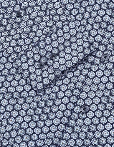 U.S.Polo Association Men's Geometric Printed Oxford Shirt (USSHTP1235_Navy_42)