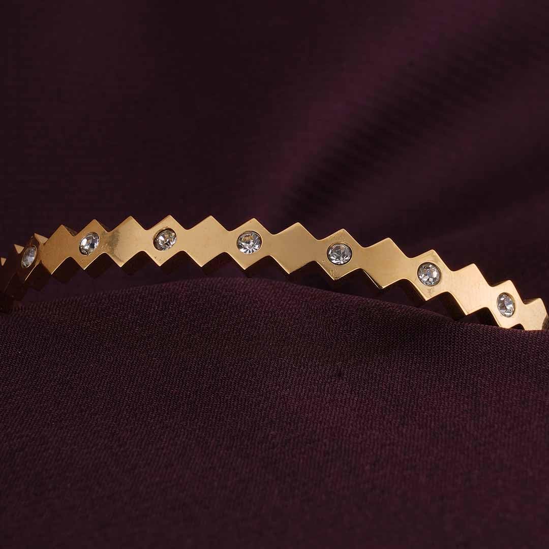 PALMONAS Studded Gold Bracelet for Women - Gift for Girls & Women | Waterproof & Anti-Tarnish Bracelet