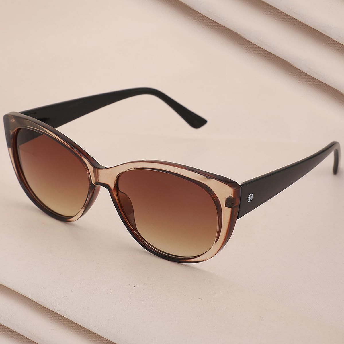 Carlton London Brown & Black Toned UV Protected Rectangle Sunglasses For Women