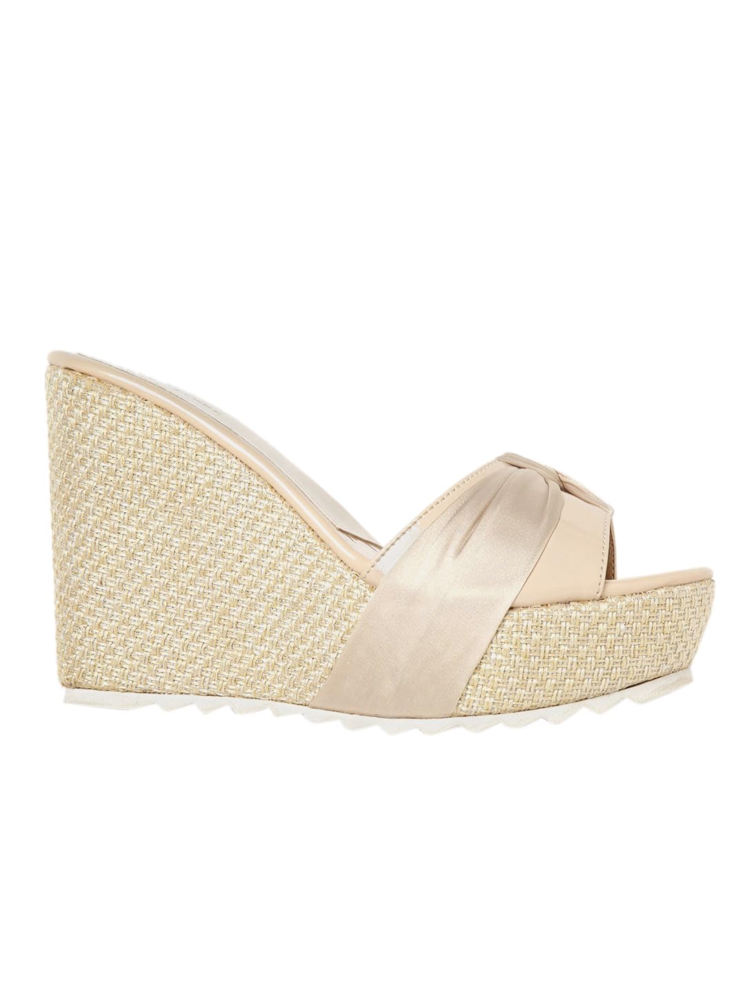 Marc Loire Women's Cream Open Toe High Heel Slip On Wedges Footwear, 3 UK