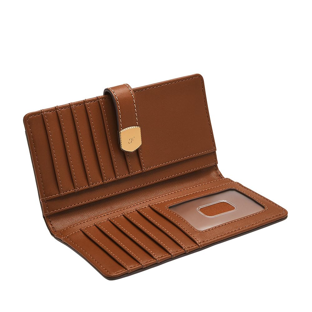 Fossil Women Leather Lennox Brown Wallet Sl10036200