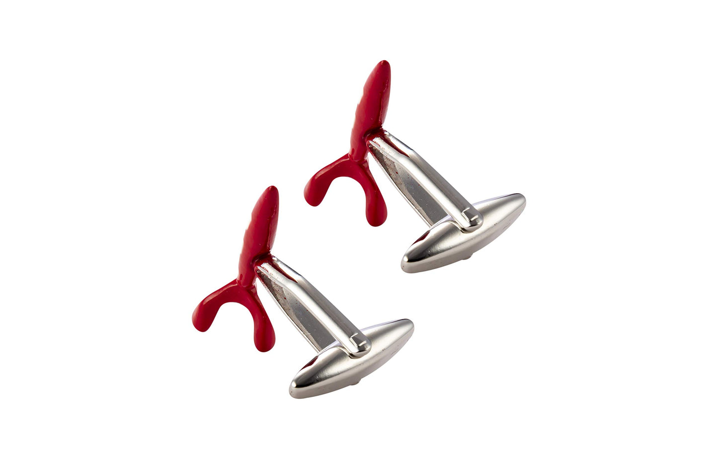 Knighthood Space Rocket Cufflinks for Men (Red)