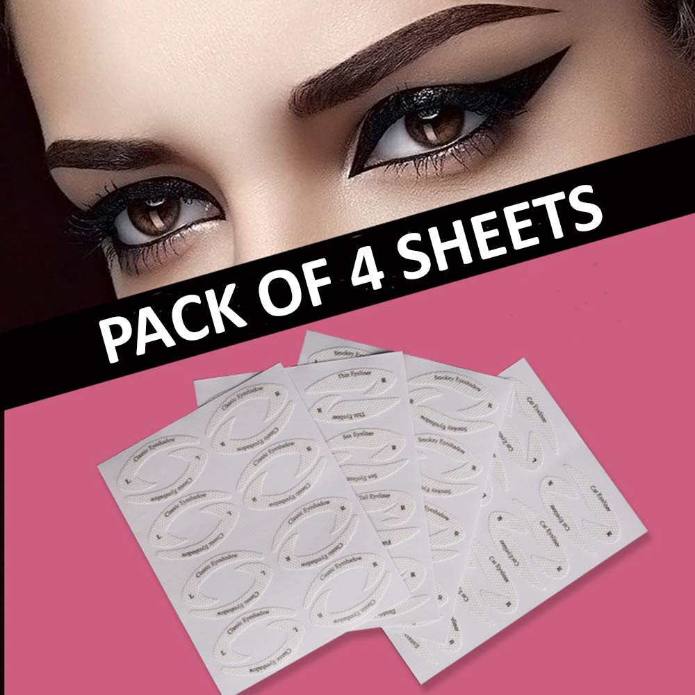 S.A.V.I 32 Styles 4 Sheets Eye Makeup Quick Eyeliner Eye-shadow Stencil Stickies For Women