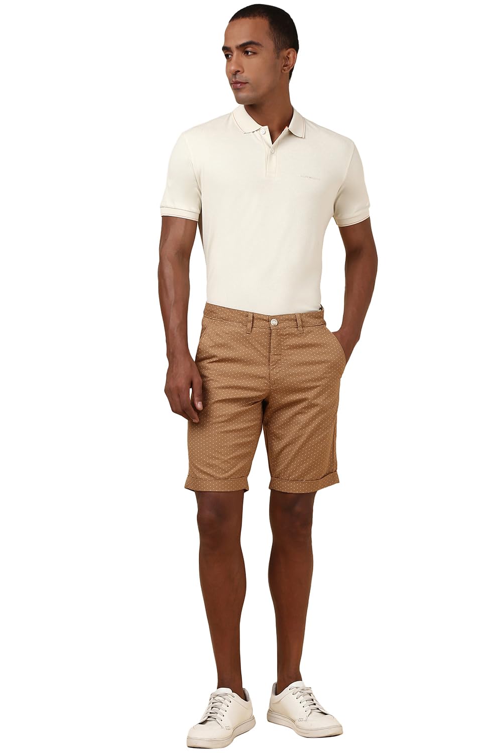 Allen Solly Men Brown Print Slim Fit Shorts