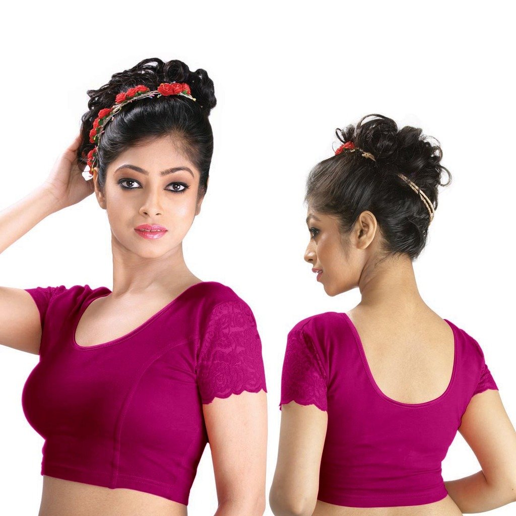 Abhi Women's Cotton Blouse (jmd1620_C4.L, Magenta, 36)