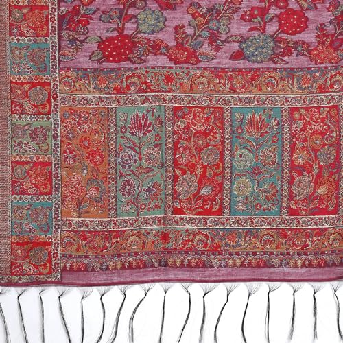BIBA Women YARNDYED STRAIGHT KURTA SALWAR KURTA DUPATTA(SKDARTSY WE9102_WINE_34)