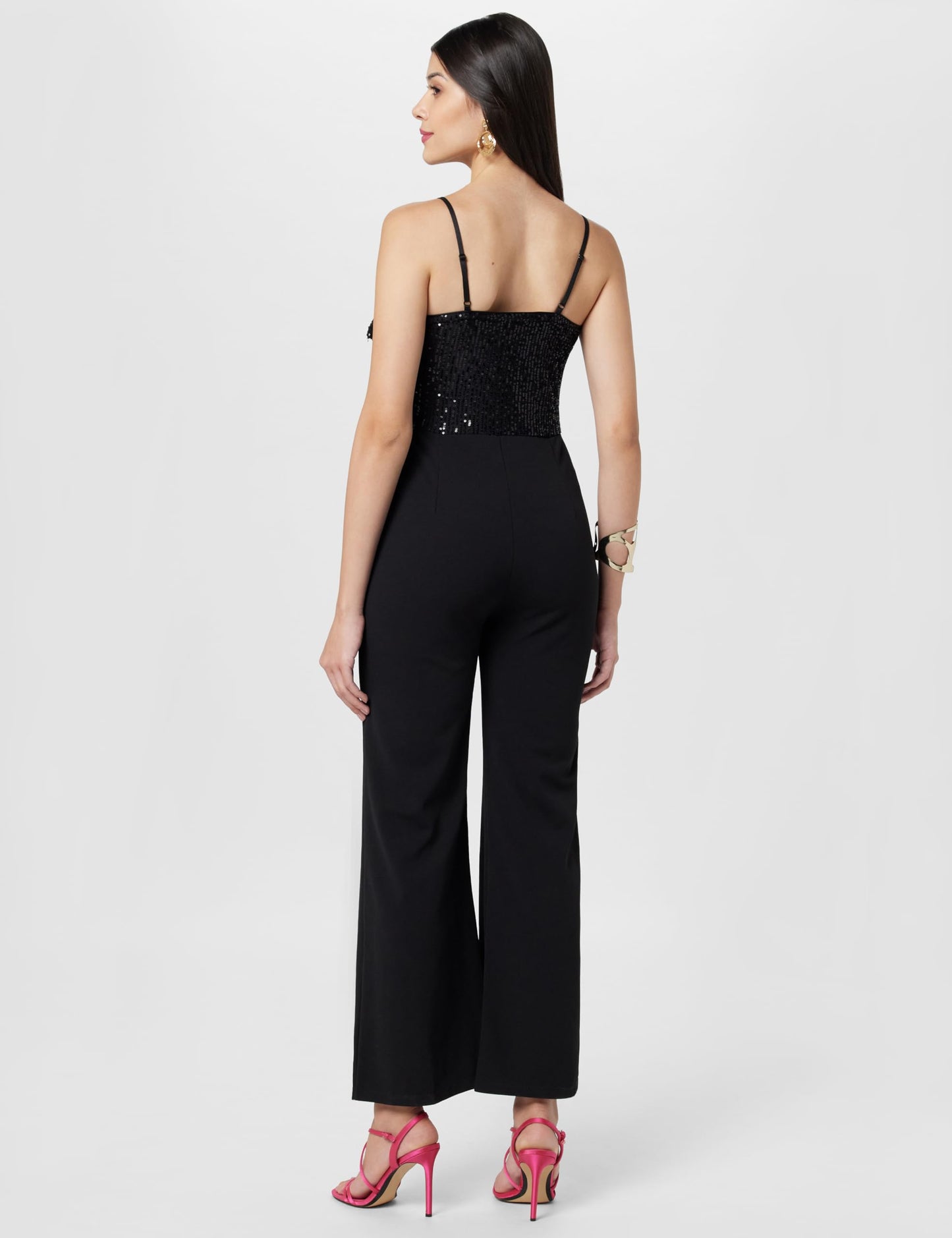 Kazo Sequin Jumpsuit With Bow