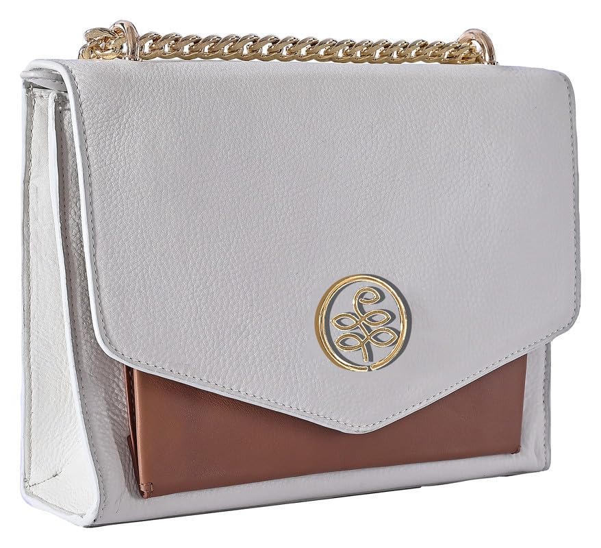 eske Lisbeth Genuine Leather Shoulder Bag (Vanilla Tan)