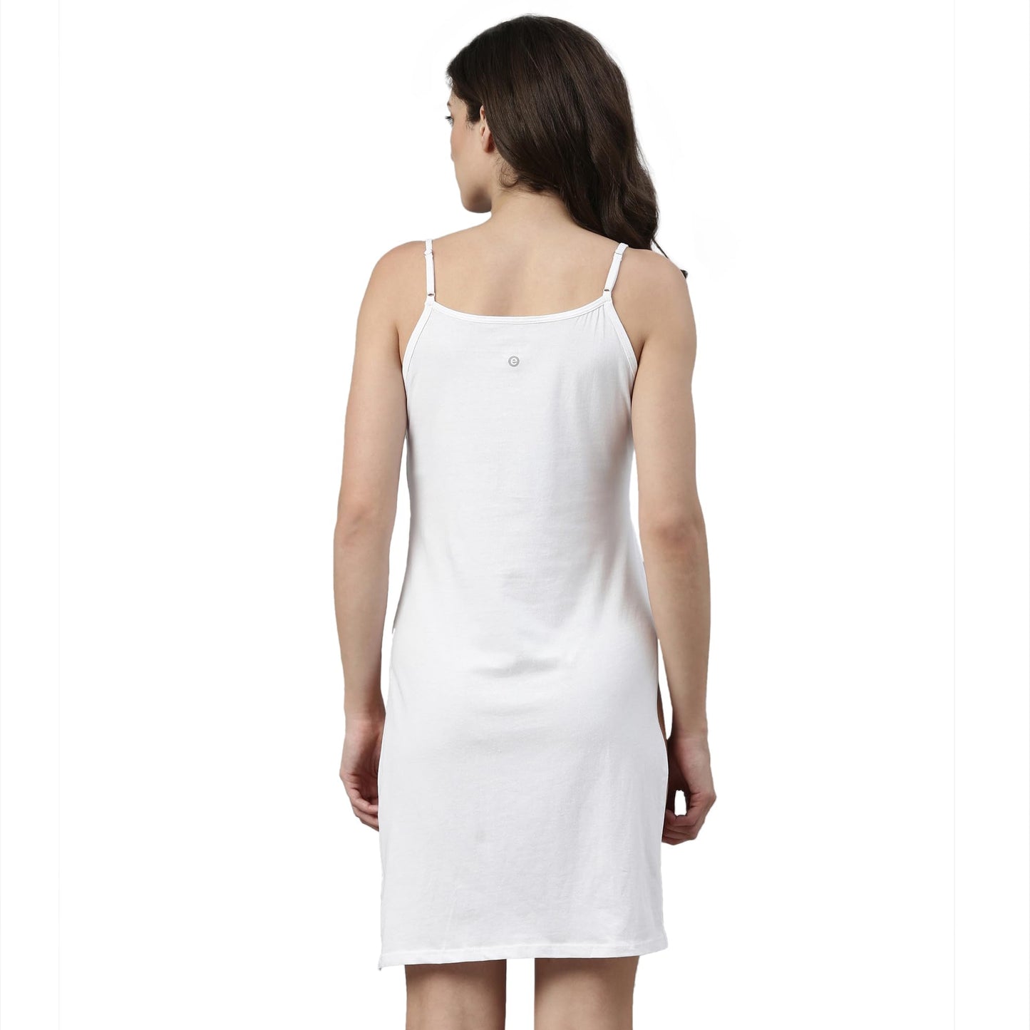 Enamor Women's Solid Regular Fit Cami Shirt (E095_White