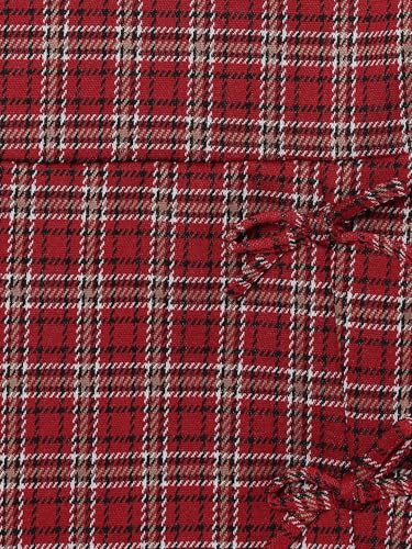Max Girls Plaid Dress (Red_12-14 Y)