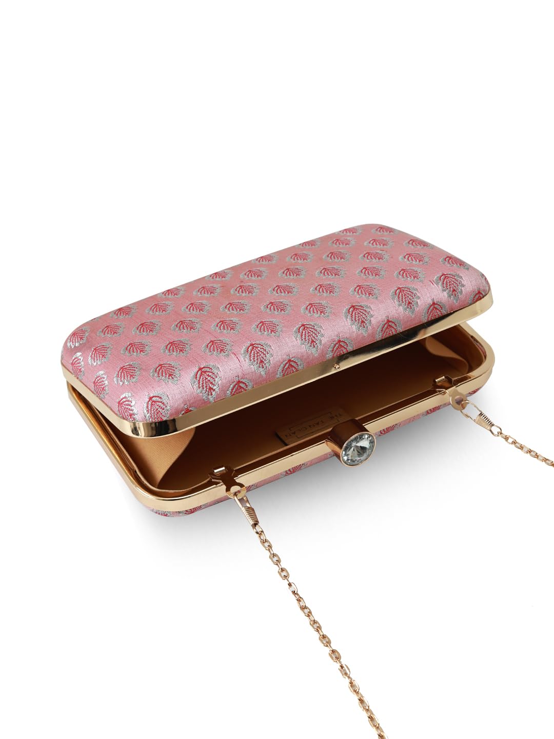 THE TAN CLAN Classic Pink Box Clutch for women Purses Luxury Handbags for ladies Bag for Women – Elegant Evening Handbag, Stylish Purse with Magnetic Closure