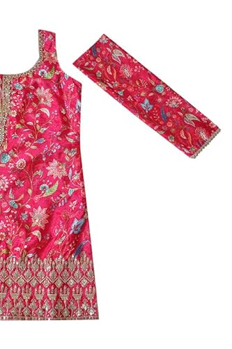 Soch Women's Brasso Salwar Suit (EWA4CD21069A_Fuchsia