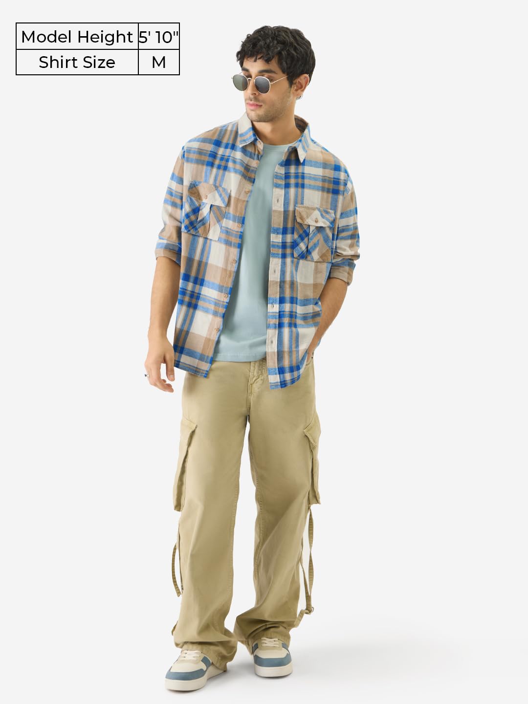 The Souled Store Plaid: Corsair Men and Boys Long Sleeve Collared Neck Cotton Button Down Relaxed Fit Shirts Multicolour Shirts Casual Button-Down Full Sleeve Plaid Checks Casual Workwear