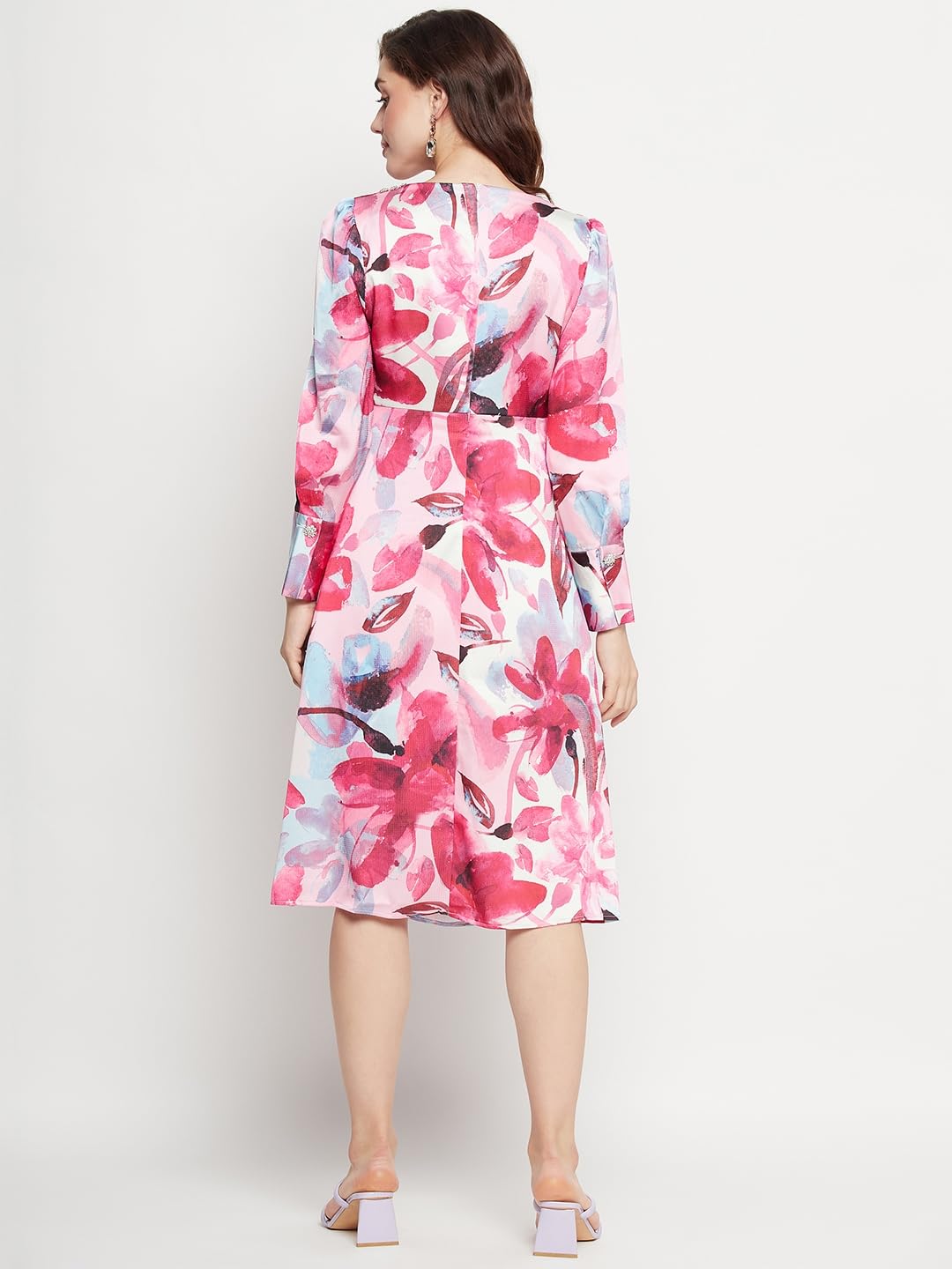 Madame Floral Print Pink Dress