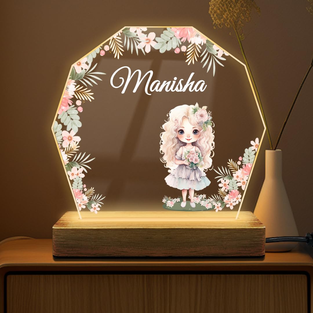 Fashionury Customized Name LED Night Lamp – A Heartwarming Gift for Anniversaries, Weddings & Valentine's Day, Romantic Gifts for Women, Girls, Kids, Friend – Unique Home Decor Table Lamp