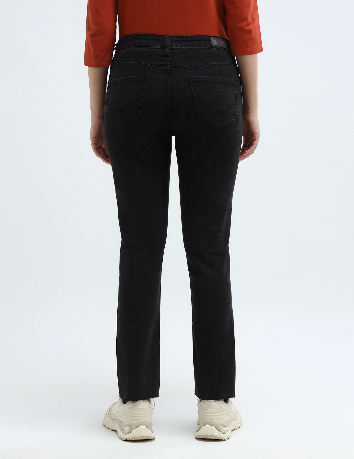 U.S. POLO ASSN. Slim Fit Mid Rise Jeans (UWAW24JEN280_Grey_28)
