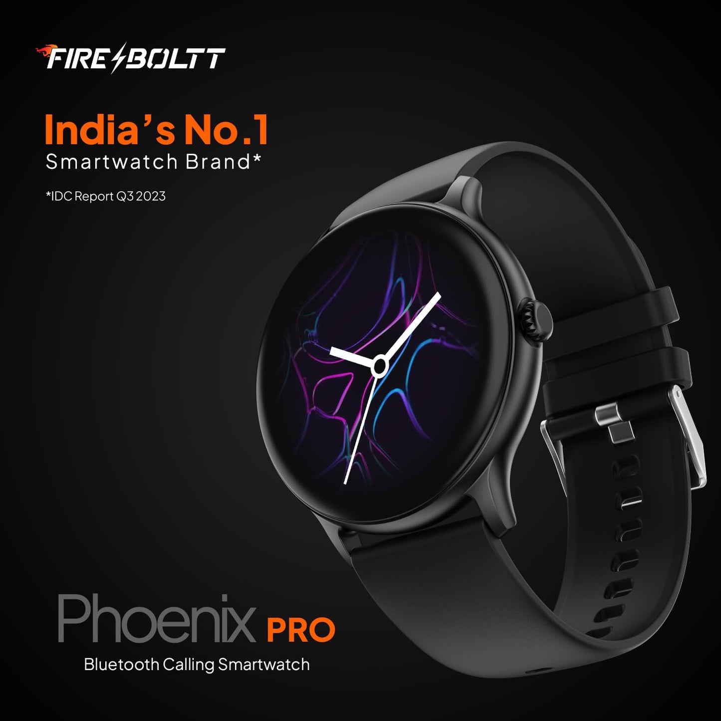 Fire-Boltt Phoenix Pro Smart Watch 1.39 inch Bluetooth Calling, AI Voice Assistant, Metal Body with 120+ Sports Modes, SpO2, Heart Rate Monitoring (Black)