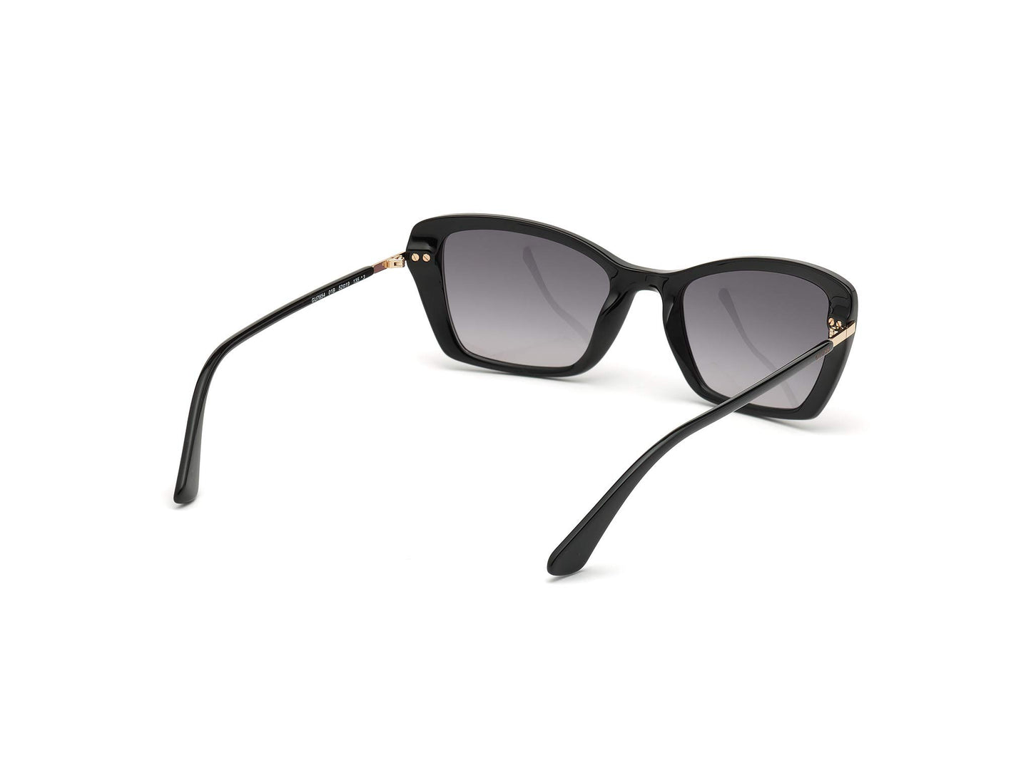 GUESS UV Protected Black Rectangular Full rim Sunglasses for Women - GU7654 52 01B