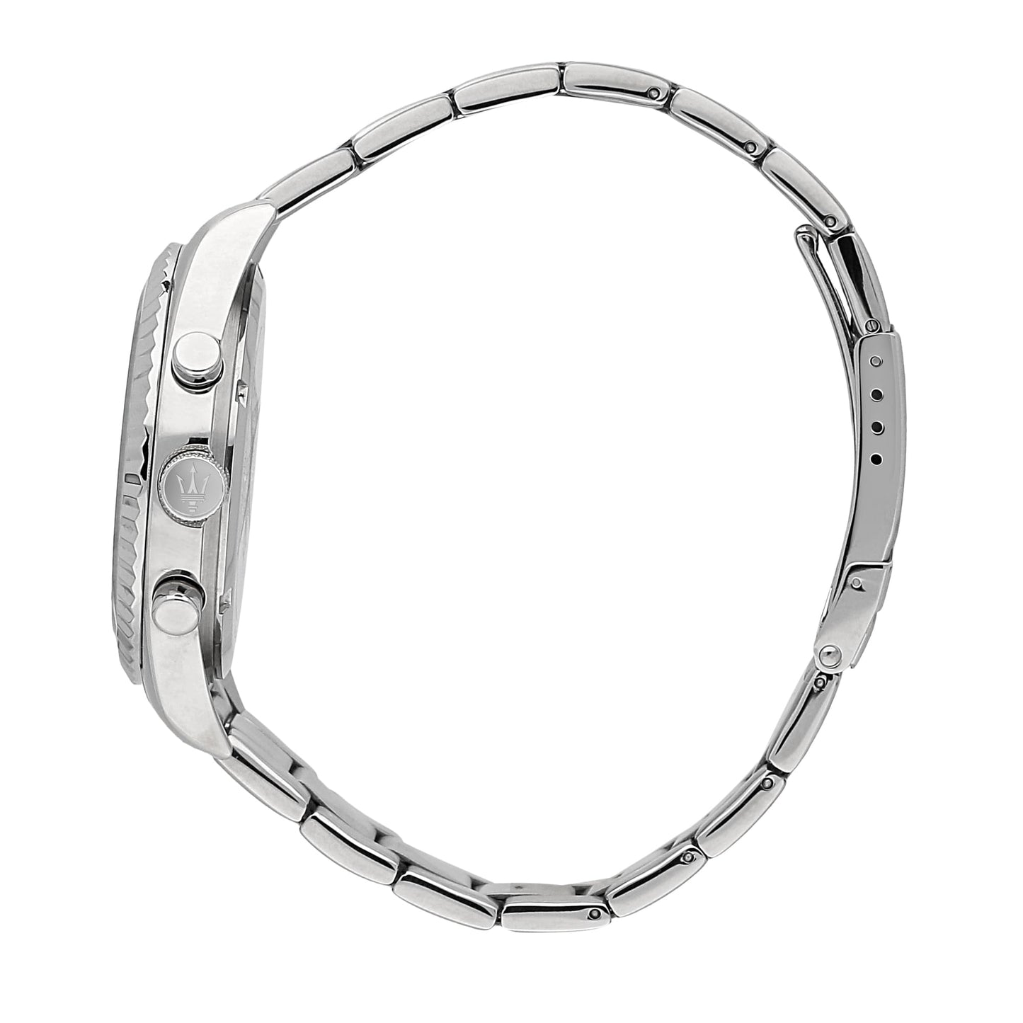 MASERATI Men's Watch, Multifunction, Analogue, 43 mm, COMPETIZIONE Collection - R8853100041, Silver, Sunray, One size, bracelet