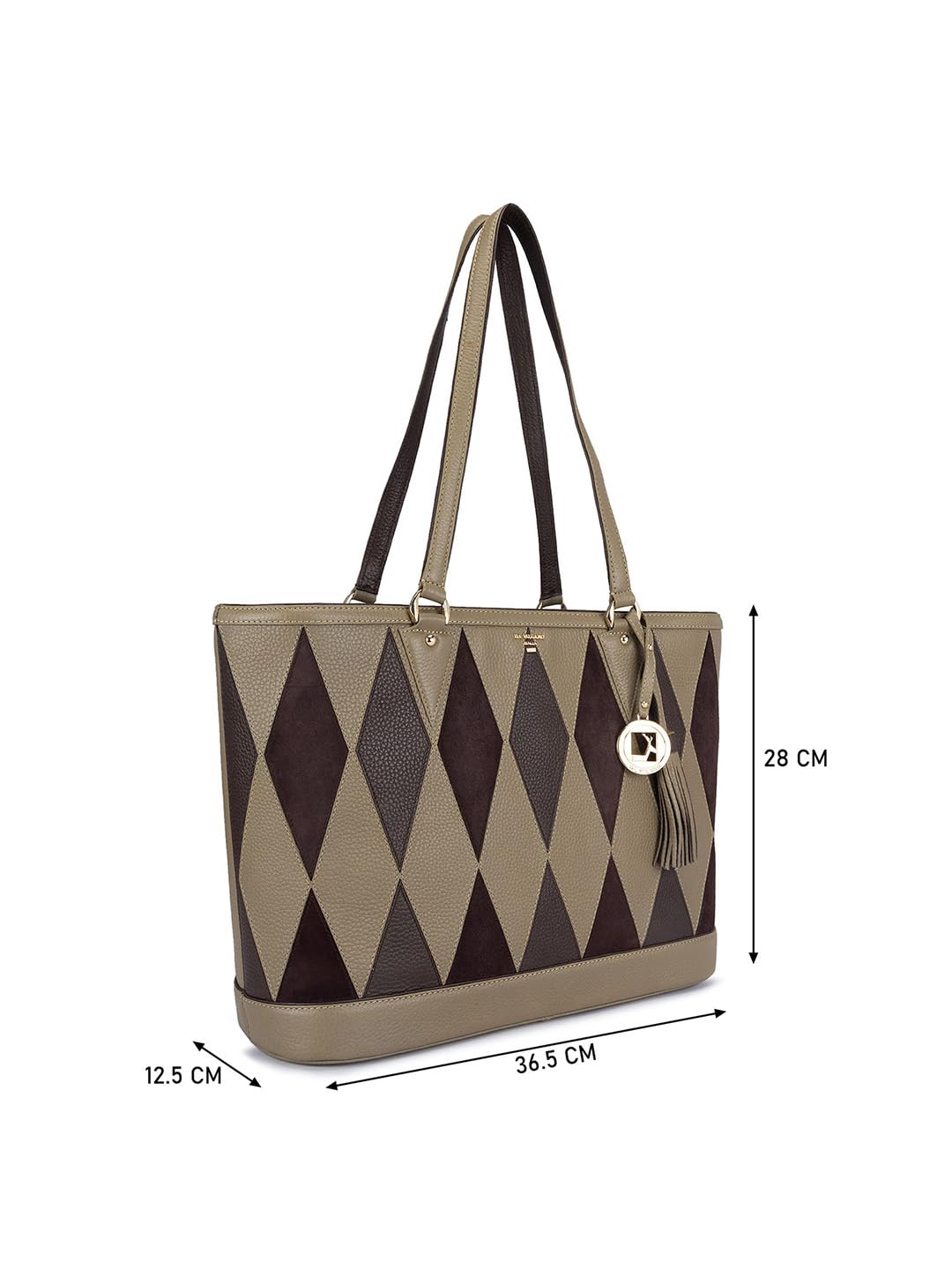 Da Milano Women's Leather Tote Bag - Olive