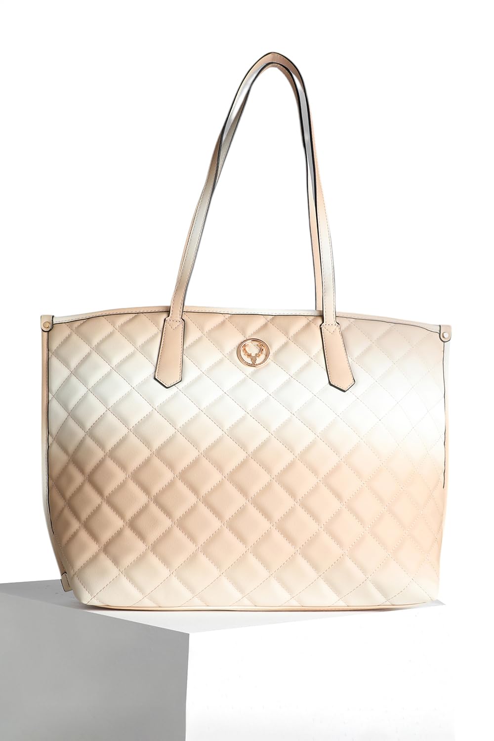 Women Beige Casual Tote Bag