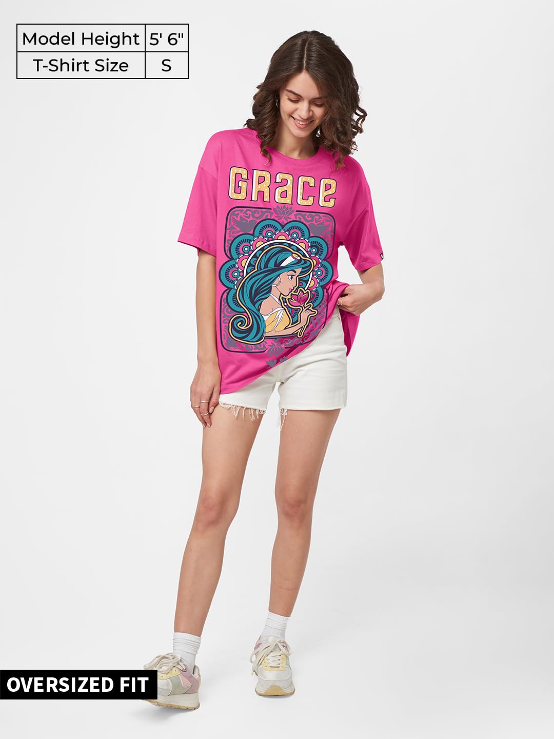 The Souled Store Official Aladin: Her Grace Women Oversized T-Shirts