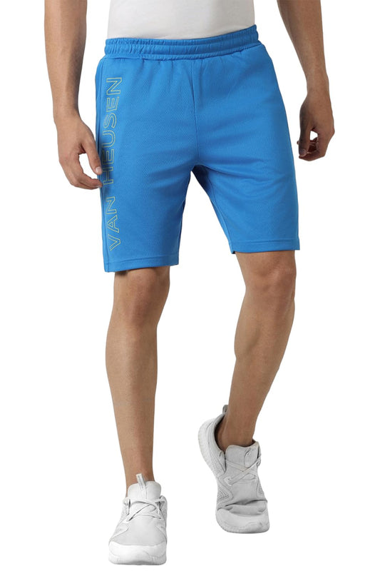 Van Heusen Men's Bermuda Shorts (VFLOAATFE37169_Blue_M