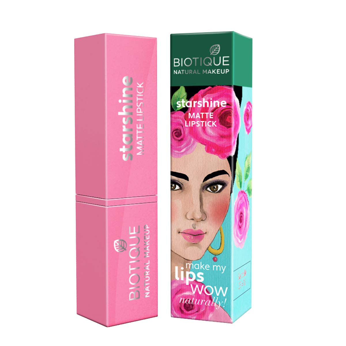 Biotique Natural Makeup Starshine Matte Lipstick, Raspberry Charlotte, 3g