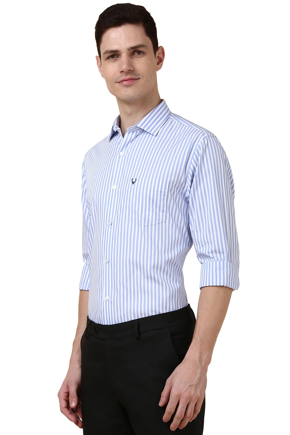 Allen Solly Men's Slim Fit Shirt (ASSFQSPBL62225_Blue