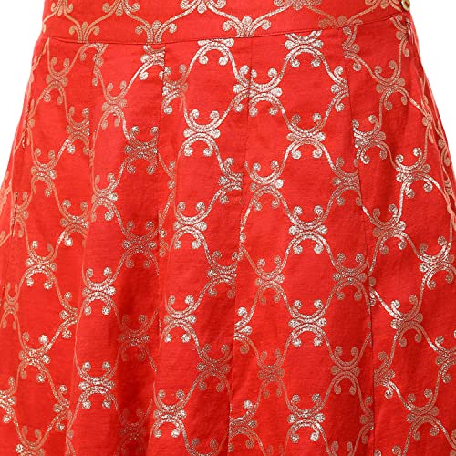 Rangriti Women's Ethnic Red Ethnic Wear Two Piece Set (Size_S)